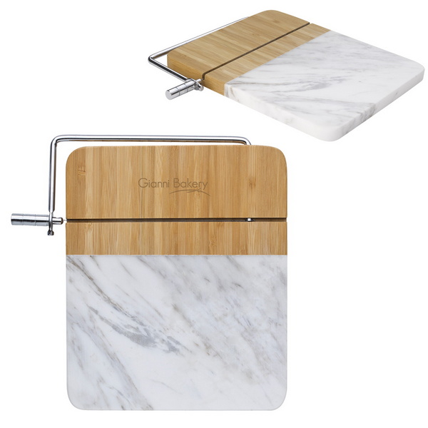 HH2176 Marble And Bamboo Cheese Cutting Board W...